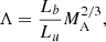 $$ \begin{aligned} \Lambda = \frac{L_b}{L_u} M_{\rm A}^{2/3}, \end{aligned} $$