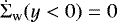 $\dot{\Sigma}_{\textrm{w}}(y<0)=0$