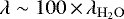 $\lambda\sim 100\,{\times}\,\lambda_{\mathrm{H_2O}}$