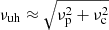 $ \nu_{\mathrm{uh}} \approx \sqrt{\nu_{\mathrm{p}}^2+\nu_{\mathrm{c}}^2} $