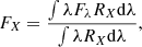 $$ \begin{aligned} F_X = \frac{\int \lambda F_{\lambda } R_X \mathrm{d}\lambda }{\int \lambda R_X \mathrm{d}\lambda }, \end{aligned} $$