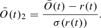 $$ \begin{aligned} \bar{O}(t)_2=\frac{\bar{O}(t)-r(t)}{\sigma (r(t))} . \end{aligned} $$
