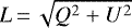 $L\,{=}\,\sqrt{Q^2+U^2}$