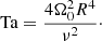 $$ \begin{aligned} \mathrm{Ta} = \frac{4 \Omega _0^2 R^4}{\nu ^2}\cdot \end{aligned} $$