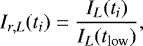 \begin{equation*} I_{r,L} (t_i) = \frac{I_L (t_i)}{I_{L} (t_{\textrm{low}})}, \end{equation*}