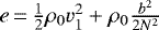 $ e\,{=}\,\frac{1}{2}\rho_0 v_1^2&#x002B;\rho_0\frac{b^2}{2N^2}$