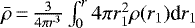 $ \bar \rho\,{=}\,\frac{3}{4\pi r^3}\int_0^r{4\pi r_1^2}\rho(r_1)\textrm{d}r_1$