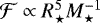 $ \mathcal{F} \propto R_{\star}^5 M_{\star}^{-1}$