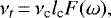 \begin{equation*}\nu_t\,{=}\,\nu_{\textrm{c}} l_{\textrm{c}} F(\omega),\end{equation*}