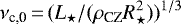 $ \displaystyle\nu_{\text{c,0}}\,{=}\,(L_{\star}/(\rho_{\text{CZ}}R_{\star}^2))^{1/3}$
