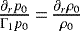 $ \frac{\partial_r p_0}{\Gamma_1 p_0}\,{=}\,\frac{\partial_r \rho_0}{\rho_0}$