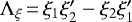 $ \Lambda_{\xi}\,{=}\, \xi_1\xi_2&#x0027;-\xi_2\xi_1&#x0027;$
