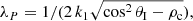 $$ \begin{aligned} \lambda _P=1/(2\,k_1 \sqrt{\cos ^2 \theta _{\rm I}-\rho _{\rm c}}), \end{aligned} $$