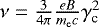 $\nu=\frac{3}{4\pi}\frac{eB}{m_{\textrm{e}}c}\gamma^2_{\textrm{c}}$