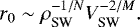 \begin{equation*} r_{0} \sim \rho_{\textrm{SW}}^{-1/N}V_{\textrm{SW}}^{-2/M} .\end{equation*}