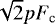 $\sqrt{2} p F_{\textrm{c}}$