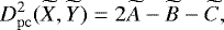 \begin{equation*}D^2_{\mathrm{pc}}(\widetilde{X},\widetilde{Y}) = 2\widetilde{A}-\widetilde{B}-\widetilde{C},\end{equation*}