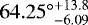 ${64.25^{\circ}}^{+13.8}_{-6.09}$