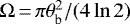 $\Omega\,{=}\,\pi\theta_{\textrm{b}}^2/(4\ln 2)$