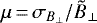 $\mu\,{=}\,\sigma_{B_{\perp}}/\tilde B_{\perp}$