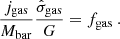 $$ \begin{aligned} \dfrac{j_{\rm gas}}{M_{\rm bar}} \dfrac{\hat{\sigma }_{\rm gas}}{G} = f_{\rm gas}\ . \end{aligned} $$