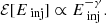 $$ \begin{aligned} \mathcal{E} [E_\text{ inj}]\propto E_\text{ inj}^{-\gamma }. \end{aligned} $$
