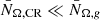 $ \bar{N}_{\Omega,\mathrm{CR}}\ll \bar{N}_{\Omega,\mathit{g}} $
