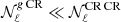 $ {\mathcal{N}}^{g\,{\rm CR}}_\ell\ll {\mathcal{N}}^{{\rm CR\,CR}}_\ell $