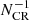 $ N_{\mathrm{CR}}^{-1} $