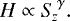 \begin{equation*}H\propto S_{\!z}^{\,\gamma}. \end{equation*}