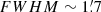 $ FWHM\sim1{{\overset{\prime}{.}}}7 $