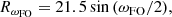 $$ \begin{aligned}&R_{\rm \omega _{\rm FO} } = 21.5\sin {(\omega _{\rm FO}/2)},\end{aligned} $$