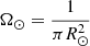$ \Omega_{\odot}=\frac{1}{\pi R_{\odot}^2} $