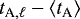 Mathematical equation: $t_{\textrm{A}, \ell} - \left\langle t_{\textrm{A}}\right\rangle$