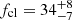 $ f_{\mathrm{cl}} = 34^{+8}_{-7} $