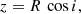 $$ \begin{aligned} z=R\,\cos i, \end{aligned} $$