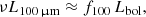 $$ \begin{aligned} \nu L_{100\,\upmu \mathrm{m}}\approx f_{100}\,L_{\rm bol} , \end{aligned} $$