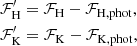 $$ \begin{aligned}&\mathcal{F} _{\mathrm{H} }^\prime =\mathcal{F} _{\mathrm{H} }-\mathcal{F} _{\mathrm{H} \mathrm{, phot} },\nonumber \\&\mathcal{F} _{\mathrm{K} }^\prime =\mathcal{F} _{\mathrm{K} }-\mathcal{F} _{\mathrm{K} \mathrm{, phot} }, \end{aligned} $$