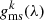 $ {g}^k_{\rm ms}(\lambda) $