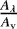 $\frac{{A}_{\lambda}}{{A}_{\textrm{v}}}$