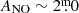 $ A_{\mathrm{NO}}\sim 2{{\overset{\text{m}}{.}}}0 $