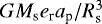 $GM_{\textrm{s}}e_{\textrm{r}}a_{\textrm{p}}/R_{\textrm{s}}^3$
