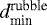 $d_{\textrm{min}}^{\textrm{rubble}}$