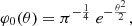 $$ \begin{aligned} \varphi _0(\theta )&= \pi ^{-\frac{1}{4}}\; {e}^{-\frac{\theta ^2}{2}}, \end{aligned} $$