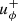 $ u_\phi^{+} $