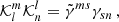 Mathematical equation: $$ \begin{aligned} \mathcal{K} ^{m}_{l}\mathcal{K} ^{l}_{n}=\tilde{\gamma }^{ms}\gamma _{sn}\,, \end{aligned} $$