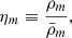 Mathematical equation: $$ \begin{aligned} \eta _{m}\equiv \frac{\rho _{m}}{\bar{\rho }_{m}}, \end{aligned} $$