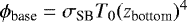 Mathematical equation: $\phi_{\textrm{base}} = \sigma_{\textrm{SB}} T_{0}(z_{\textrm{bottom}}){}^{4}$