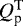 Mathematical equation: $Q^{\textrm{T}}_{\textrm{p}}$