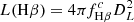 Mathematical equation: $ L({\mathrm{H}\beta}) = 4\pi f^{c}_{\mathrm{H}\beta}D_L^2 $